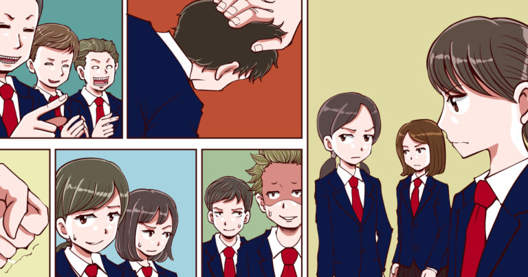 いじめを行う者と傍観者たち
